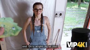 This woman had no money to pay her worker and offered her tight butthole instead