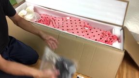 Cute anime girl emerges from a box - Japanese erotica