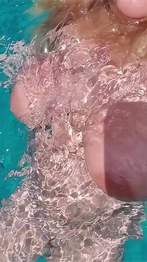 Swimming in the blue waters of Greece butt naked...