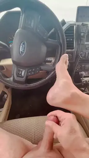 Risky  public masturbation in my truck. LOST VIDEO