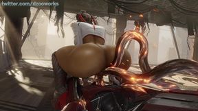 Loba Rides Tentacles in Reverse Cowgirl