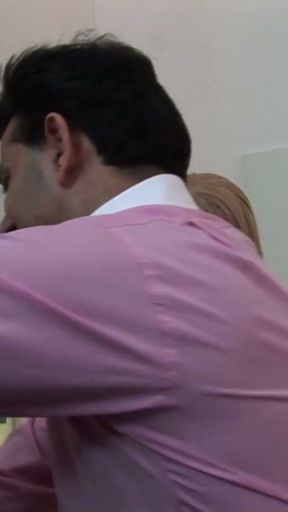 Beautiful blond slut gets her pussy smashed in the art gallery   Clip 1