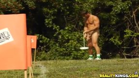Strange contest between beautiful amateur girls