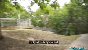 Public Agent - College student with BANGING body first time in public