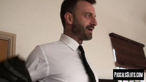 ”Titty & tatted Miss Trixx squirts so much while she is roughly pounded by her m”