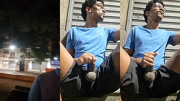 Jerking off on the streets of Rio de Janeiro