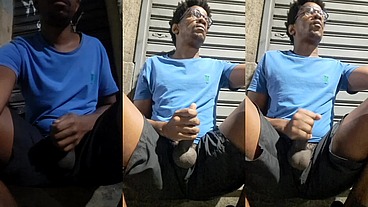 Jerking off on the streets of Rio de Janeiro