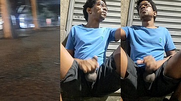 Jerking off on the streets of Rio de Janeiro