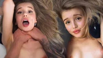 Desperate Blonde Teen Hairstylist Screams Through Rough Hardcore Session