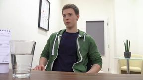 Edgy-looking dude jerks off for the camera