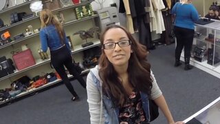 Broke college student getting fucked in the pawn shop