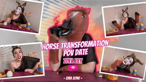 Horse Transformation POV First Date Charcuterie Turns Into Horse - Ziva Fey (4K)