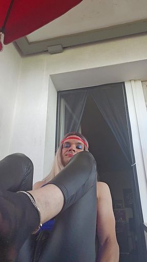 Nylon Socks and Barefoot Tease