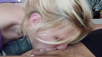 Homemade Amateur Wife Slut Sucking Dick Gets Cock in her Throat and Cum on her Face