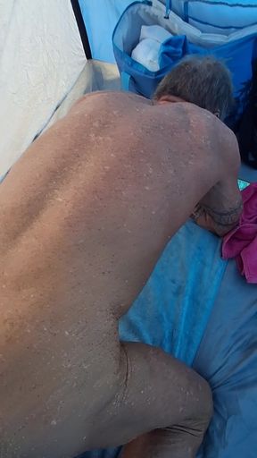 Emotional moment from "Key getting deep throated and fucked by Pedro at the beach"