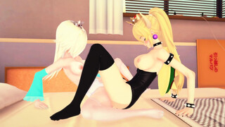 (3D Hentai)(Lesbian) Bowsette x Rosalina