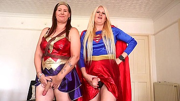 Superheroines Punish You with their Futa Cocks