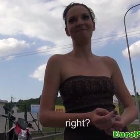 Euro babe considers an indecent offer