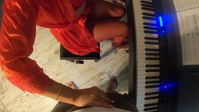 adventures of milfycalla -first piano lesson