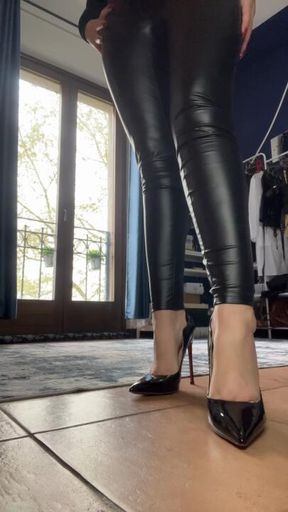 Heels and leather ASMR🔊