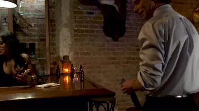 A Banker Is Fucked By A Busty Ts Bartender