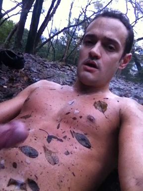 Cumshot in the forest