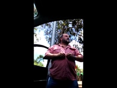 Str8 babby bear jerkin off in the park