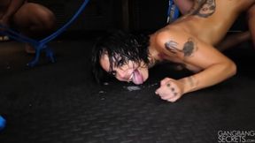 Floor-fisted freak show: Chris Cock&#x1F32D; gets nasty, licks cum off dirty floor