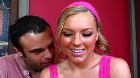 blonde fucked in the pussy on the couch