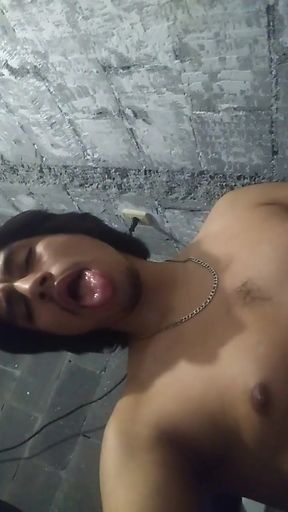Masturbation Show in the Bathroom