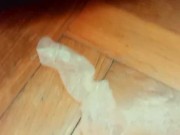 Found step brother´s condom after he fucked girl - reuse both condom sides