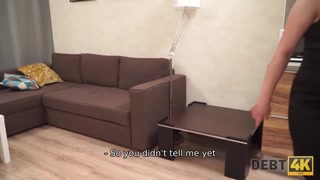 Debt4k. Honey Maria Hurricane should spread her legs now