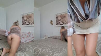 Milf wakes alone dressed to leave big tits big ass ready