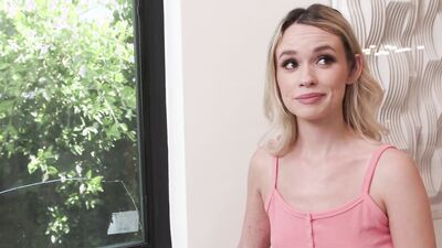 Hot teen fucking a BBC to get a contract