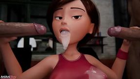 Helen Parr - Blowjob and Cream Pie