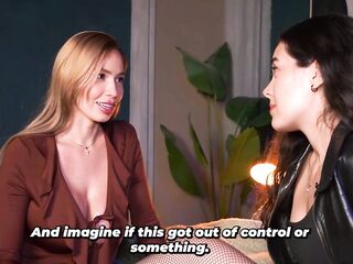 Lesbian sex - Lesbian stepdaughter ends up enjoying and having a fine fuck with her busty stepmother