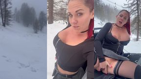 je me balade en 4x4 sur les pistes de ski,l excitation de la montagne me fait ...