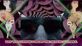 the demon shemale mesmerizes you to wank and eat your cum cum by goddesslana
