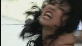 Buff stud mounts Asian beauty from behind outside