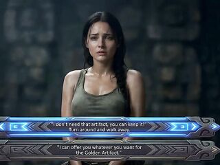 LARA CROFT Inspired - LARA SOFT - The Golden Artifact Game - AI-generated