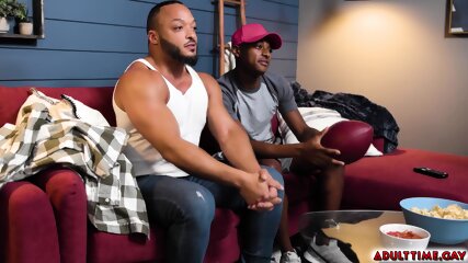 Ty Santana is watching a football game on TV with his stepdad, Dillon Diaz!