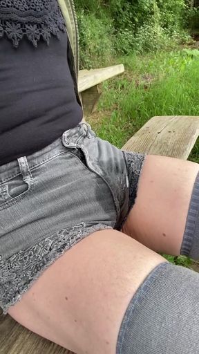 Iconic moment from "Pee break during outdoor walk"