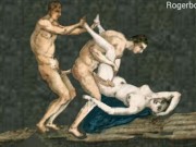 Threesome Roman Gladiator Cartoon Animation