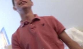 Adorable twink gets his hole devirginized by horny frat men