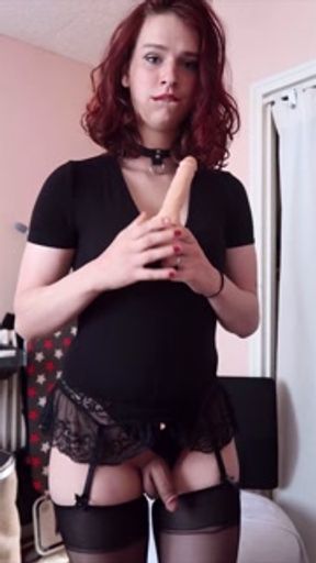 Sexy solo playtime ~ drool, oil, cum drinking