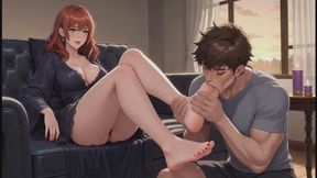 Foot Worship Fantasies #7B: Stepmom's Secret Sole Surrender (Animated)