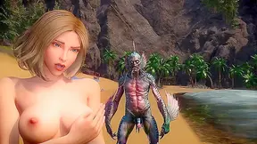 Blonde Bombshell Pleasured in Wild Three-Way Steam Room Fantasy