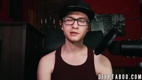 Gabbie Carter rubs her tight pussy while playing with her huge natural tits