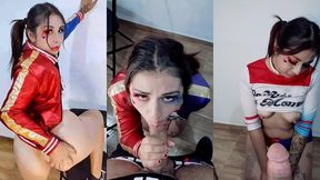 harley quinn seduce y le saca la leche al guardia para que la deje escapar, queda llena de mecos!