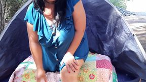 BBW Stepmom Touching Herself at Summer Camp